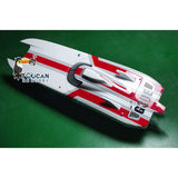 Kevlar Material 1300*360*220mm Red and White G30E 30CC Prepainted Gasoline Racing KIT RC Boat Hull Model Only for Advanced Player