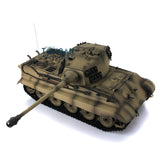 Henglong 1/16 Scale TK7.0 Plastic German King Tiger Ready To Run Remote Controlled Tank 3888A 360 Turret Tracks Sprockets Smoke