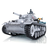 1/16 Scale TK7.0 Plastic Version Henglong Panzer III H FPV RTR RC Tank Model 3849 Gearbox 360 Turret Tracks Smoke Sound BB IR