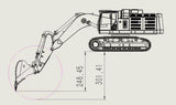 Metal 1/14 374F Hydraulic RC Excavator Remote Controlled Engineering Vehicles Assembled & Painted Light Sound System