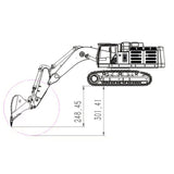 Metal 1/14 374F Hydraulic RC Excavator Remote Controlled Engineering Vehicles Assembled & Painted Light Sound System