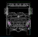 JDM Plastic Cabin Shell For FMX 1/14 Scale RC Tractor Truck DIY TAMIYA Remote Control Car Vehicle Model Unassembled