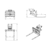 KABO Kabolite Sound System Hydraulic Shear Claw Site Barrier Hammer Metal Bucket Ripper For 1/14 Scale K970 Hydraulic RC Excavator