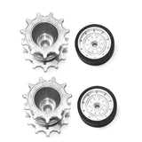 Metal Tracks Idler Sprockets Road Wheels Set Suspension Rock Arm Road Wheels Driving Wheel & Idler for 1/16 TD M60W RC Tanks Model