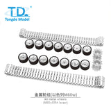 Metal Tracks Idler Sprockets Road Wheels Set Suspension Rock Arm Road Wheels Driving Wheel & Idler for 1/16 TD M60W RC Tanks Model