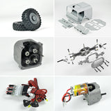 1/12 Scale CROSS RC Car MC8C 8*8 Off Road Car Model Military Truck Metal Hub KIT With Motor Axle Shock Hoops Gearbox Mudguard