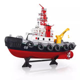 Heng Long 2.4G RC Boat Fire Fighting Remote Controlled Water Spray Ship Simulation Model Assembled and Painted 60x23x45CM