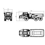 1/14 Metal RC Hydraulic Articulated Truck DIM K745 745D Pump ESC Valve Cylinder ESC Motor Servo Light Flysky FS-i6S radio system
