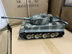 Heng Long New Painting 1/16 Scale RC German Tiger I PRO Version Metal Road Wheels Tracks Sprockets Driving Gearbox Infrared Combat Teshulianjie