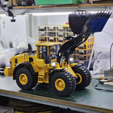 1/14 RC Hydraulic Wheeled Loader E260L Metal Remote Control Construction Vehicles AT9S Radio System Quick Release