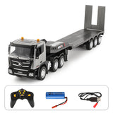 Huina 1318 1:18 RC Tractor Truck 9CH Remote Control Cars with Flatbed Trailer Assembled and Painted Hobby Model Gift