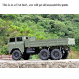 CROSSRC 1/12 Scale Model XC6-A Off Road Military Truck KIT Motor Light Car 6*6 Vehicle Unassembled W/ Motor Light System Unpainted