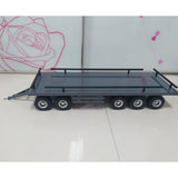 Metal 5 Axles Trailer for 1/14 RC Hydraulic Dump Radio Controlled Truck Tractor Eletric Car Simulation Hobby Model