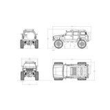1/10 Scale 4x4 CROSSRC SU-4 Radio Controlled Off-road Vehicles Cars Electric Rock Crawler 4WD Model KIT