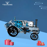 Stainless Steel TECHING Simulation Electric Steam Car Display DIY Vehicles Model Kits Decoration Fashion Accessories
