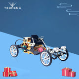 Aluminium Alloy TECHING Electric Simulated Single Cylinder Engine Car Model Decoration Parts Kit Assembled 340*167*143MM