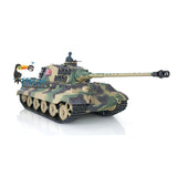 Henglong 1/16 TK7.0 Plastic FPV Ready To Run Remote Controlled King Tiger Tank 3888A 360 Turret Barrel Recoil Steel Gearbox