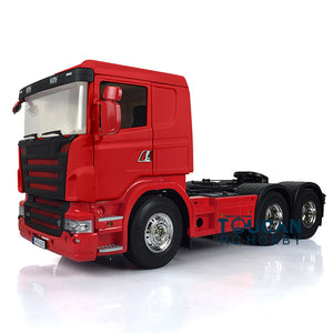 Toucanrc 1/14 6x4 Lowtop RC Tractor Truck KIT Motor Painted Vehicle Cabin Model 802 for TAMIYA Trailer