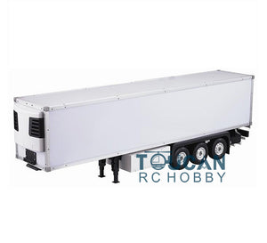 Toucanrc Model Reefer Truck Semi-trailer Container for DIY Tamiyaya Car 1/14 Tractor Vehicles VOVLO MAN