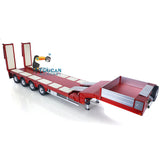Degree 1/14 Scale Red 4Axles Heavy Steering RC Trailer 997 W/ Motor ESC Servo Light System For TAMIYA Remote Control Tractor Truck