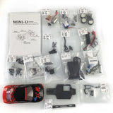 1/28 Lancer EVO Body Shell 4X4 AWD Carbon Fibre Chassis MINID RC Drift Vehicles RC Racing Car Model KIT