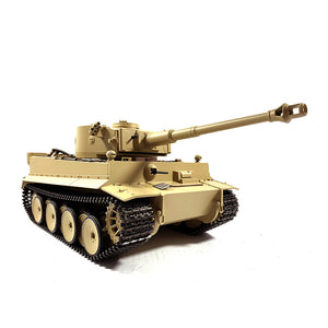 Mato 100% Metal 1/16 Scale Yellow German Tiger I BB Shooting KIT RC Tank 1220 Steel Driving Gearbox Armored Vehicle