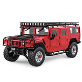 HG 1/10 RC 4*4 Red U.S. Vehicle Civilian P415 Car Radio Roof Rack Light Winch ESC Motor Servo W/O Battery Charger Light