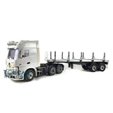 Toucanrc 1/14 DIY 6*4 RC Tractor Truck 2Axles Flatbed Trailer Car for Tamiyaya Remote Control Vehicles