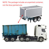 Toucanrc RC 1/14 6x4 Remote Control Tractor Truck 20ft Container Semi-Trailer for Tamiya DIY Model