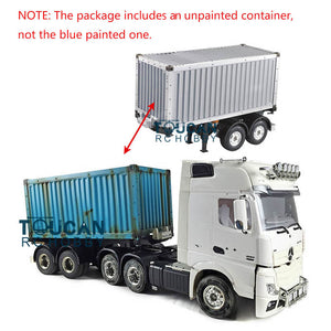 Toucanrc RC Toys 1/14 6x4 Remote Control Tractor Truck 20ft Container Semi-Trailer for Tamiyaya