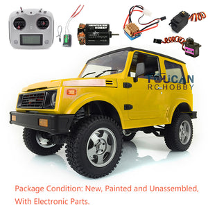 Capo 1/16 Racing Off-Road Yellow Painted Crawler SIXER1 Samurai Car DIY Model ESC 45T Brush Motor Servo FS I6S Radio