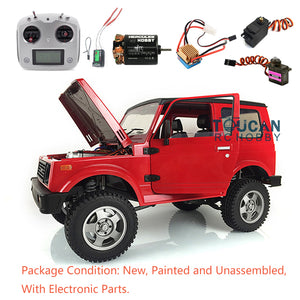 1/6 Capo Race Climbing Crawler SIXER1 Samurai Red Painted RC Car DIY Model ESC 45T Brush Motor Servo FS I6S Radio