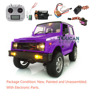 Capo 1/16 Climbing Off-road Crawler SIXER1 Samurai Red Painted Car DIY Model ESC 45T Brush Motor Servo FS I6S Radio