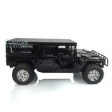 1/10 HG RC 4*4 U.S. Black Vehicle Civilian P415 RC Car Model Servo ESC Motor Radio W/O Battery Charger Light Sound System