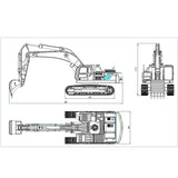JDMODEL 1/14 Metal V2 RC Hydraulic Excavator Assembled I6S Radio Valve Pump Remote Control Construction Vehicle JDM-106 360L EC360