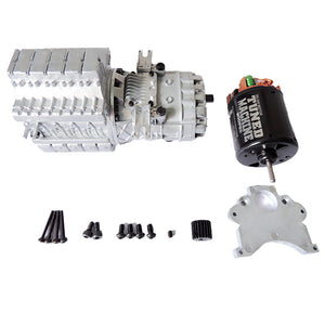 JDM Automatic Stepless Gearbox W/ Brushed Motor For 1:14 Scale RC Tractor Truck Car TAMIYA LESU Remote Control Model
