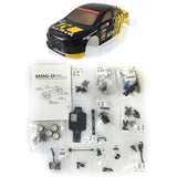 Lancer EVO PVC Body Shell Carbon Fibre Chassis KIT DIY 1/28 MINID RC Racing Remote Control Drift Car Model