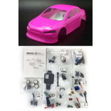 1/28 Lancer EVO Body Shell 4X4 AWD Carbon Fibre Chassis MINID RC Drift Vehicles RC Racing Car Model KIT