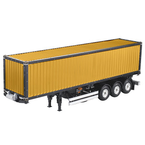 1/14 Toucanrc Spare Remote Control 40ft Container 3Axles Chassis Semi Truck Tractor Trailer Yellow Painted Model Unassemled