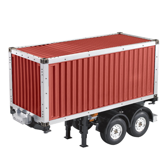 Toucanrc RC Model Painted 20ft Container Chassis 1/14 Semi Trailer for Remote Control Tractor Truck Tamiyaya l s