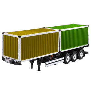 1/14 Toucanrc Semi Trailer 2*20ft Container 3Axles Chassis for RC 1/14 Tractor Truck Tamiyaya Vehicle Model