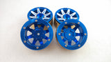 Toucanrc Spare Part Remote Control Rock Crawler Model 1/10 Scale 2 Pairs 1.9inch Emulation Blue Metal Wheel Hub A for RC Cars