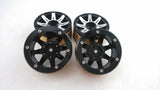 Toucanrc Spare Part 2 Pairs 1/10 Scale RC Rock Crawler Model Metal 1.9inch Emulation Wheel Hub A Black for Remote Control Cars