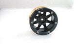 Toucanrc Spare Part 2 Pairs 1/10 Scale RC Rock Crawler Model Metal 1.9inch Emulation Wheel Hub A Black for Remote Control Cars