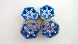 Toucanrc 1:10 Scale Rock Crawler Metal 1.9inch Emulation Blue Wheel Hub B 2 Pairs Spare Part for RC Cars Model