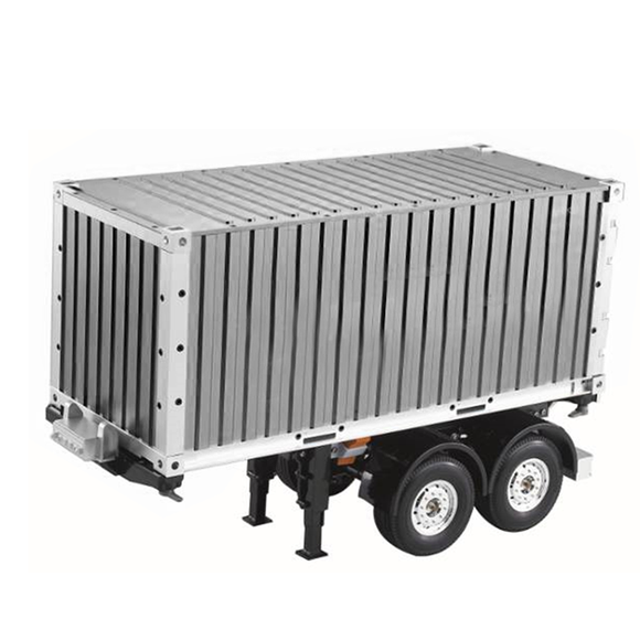 Toucanrc Metal 20ft Container 2Axles Chassis Semi Trailer Model for Tamiyaya Remote Control Tractor Truck l rl