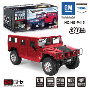 HG 1/10 RC 4*4 U.S. Red Vehicle Civilian P415 RC Car Model Servo ESC Motor Radio W/O Battery Charger Light Sound System