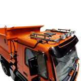 JDM 65C Metal 8x8 1/14 Scale Hydraulic RC Dumper Truck Tipper Diff Lock Axle Sound Car Model W/ Bucket Radio Motor ESC Servo