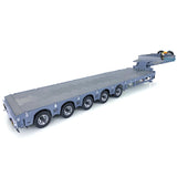 1/14 Scale Flat Module CNC Metal Heavy 5Axle Steering Trailer W/ Light Motor Servo ESC For TAMIYA RC Tractor Truck Car Model