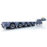1/14 Scale Flat Module CNC Metal Heavy 5Axle Steering Trailer W/ Light Motor Servo ESC For TAMIYA RC Tractor Truck Car Model